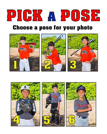 Pick a Pose displayed at front of the line on photo day