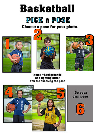 Pick a Pose sheet displayed at the front of the line on photo day